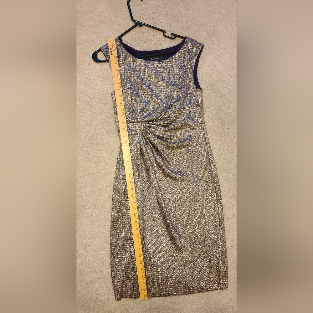 Connected Apparel Gold Pencil Skirt